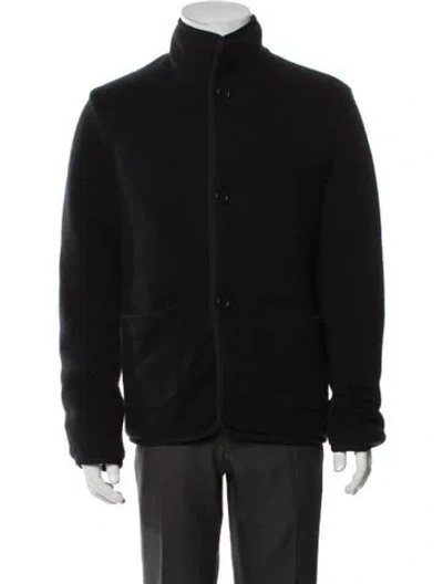 Pre-owned James Perse Cashmere Bomber Jacket In Black