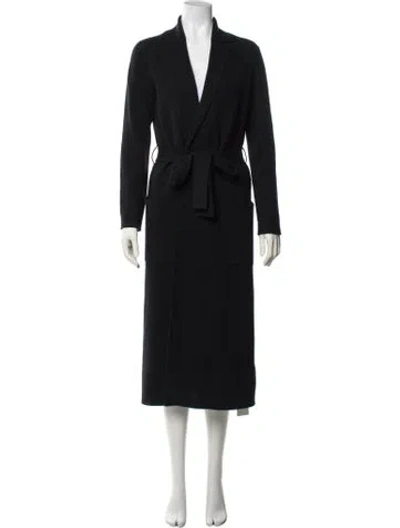 Pre-owned James Perse Cashmere Coat In Black/grey