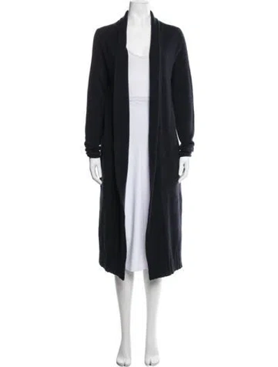 Pre-owned James Perse Cashmere Coat In Blue