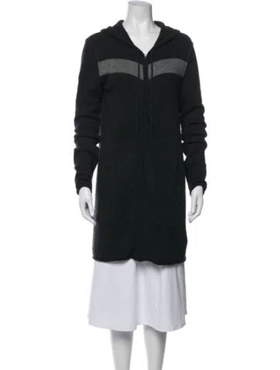 Pre-owned James Perse Cashmere Colorblock Pattern Sweater In Black