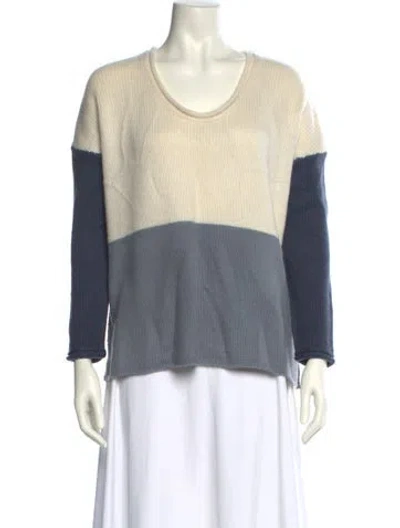 Pre-owned James Perse Cashmere Colorblock Pattern Sweater W/ Tags