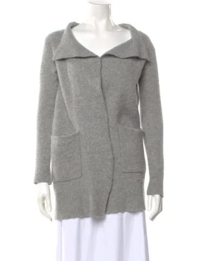 Pre-owned James Perse Cashmere Cowl Neck Sweater In Gray