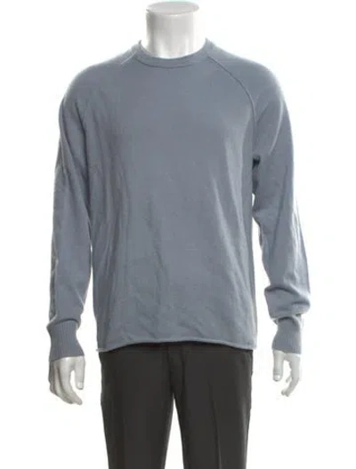 Pre-owned James Perse Cashmere Crew Neck Pullover In Blue