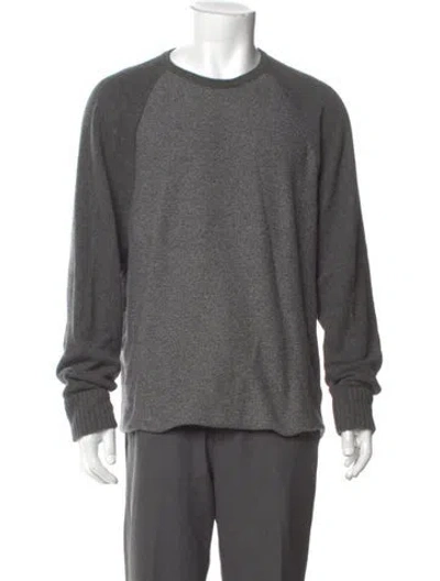 Pre-owned James Perse Cashmere Crew Neck Pullover In Gray