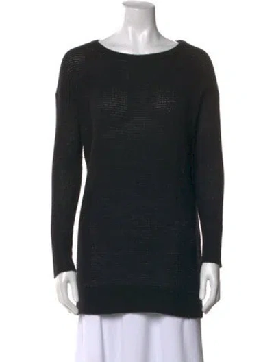 Pre-owned James Perse Cashmere Crew Neck Sweater In Black