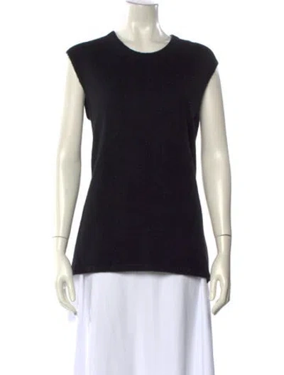 Pre-owned James Perse Cashmere Crew Neck Sweater In Black