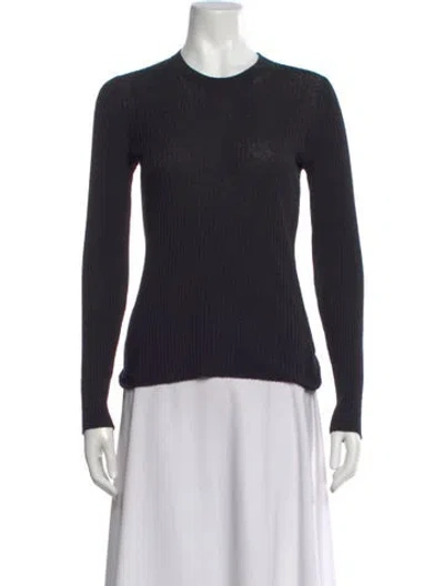 Pre-owned James Perse Cashmere Crew Neck Sweater In Black