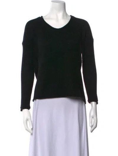 Pre-owned James Perse Cashmere Crew Neck Sweater In Black