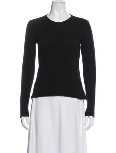 Pre-owned James Perse Cashmere Crew Neck Sweater In Black