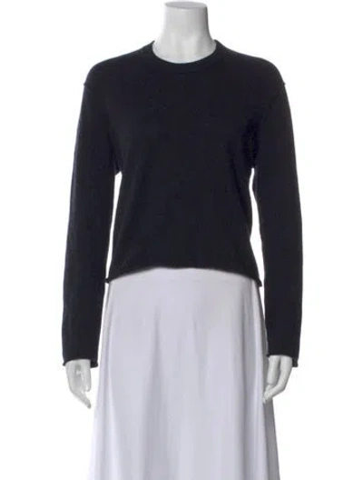 Pre-owned James Perse Cashmere Crew Neck Sweater In Blue