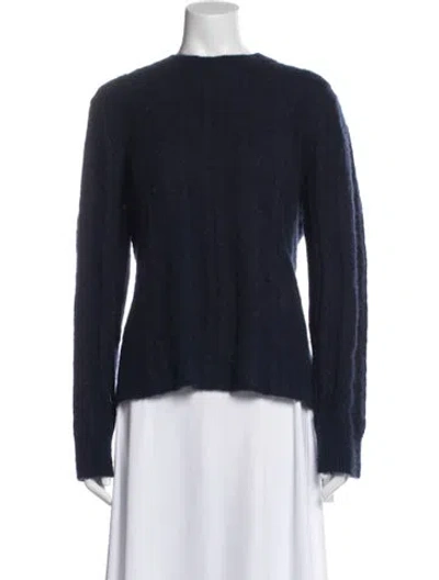Pre-owned James Perse Cashmere Crew Neck Sweater In Blue
