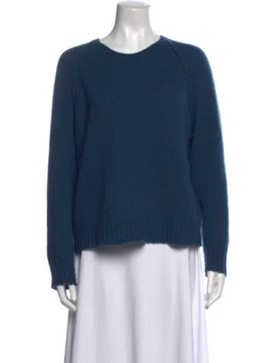 Pre-owned James Perse Cashmere Crew Neck Sweater In Blue