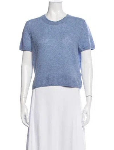 Pre-owned James Perse Cashmere Crew Neck Sweater In Blue