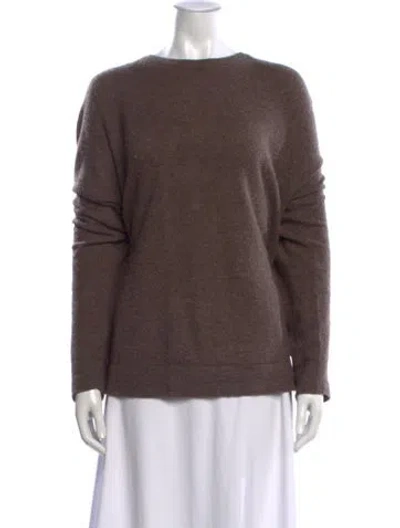 Pre-owned James Perse Cashmere Crew Neck Sweater In Brown