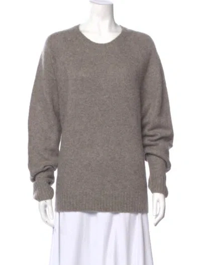 Pre-owned James Perse Cashmere Crew Neck Sweater In Gray
