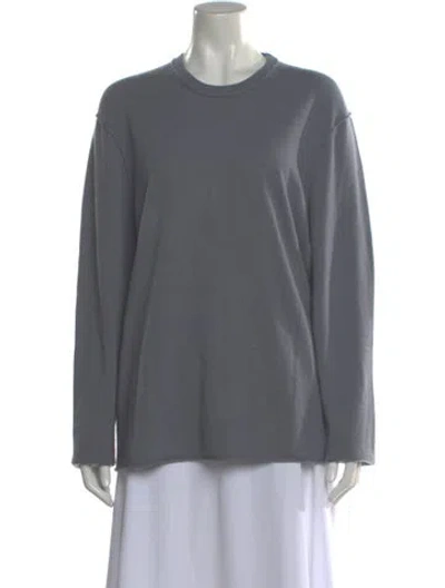 Pre-owned James Perse Cashmere Crew Neck Sweater In Gray