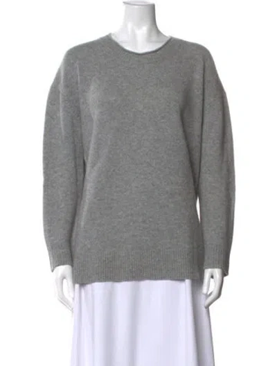 Pre-owned James Perse Cashmere Crew Neck Sweater In Gray