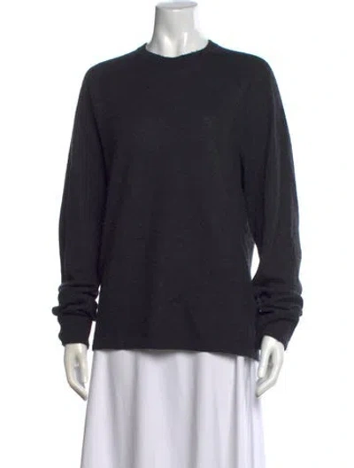 Pre-owned James Perse Cashmere Crew Neck Sweater In Gray