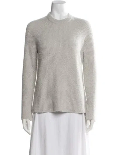 Pre-owned James Perse Cashmere Crew Neck Sweater In Grey