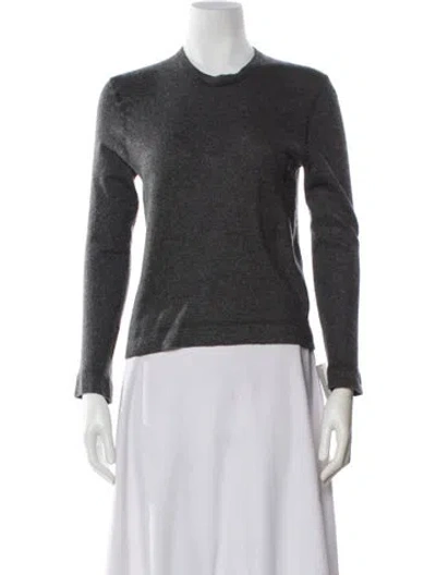 Pre-owned James Perse Cashmere Crew Neck Sweater In Grey