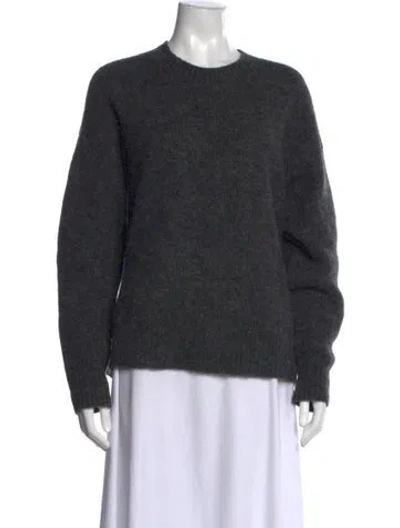 Pre-owned James Perse Cashmere Crew Neck Sweater In Grey