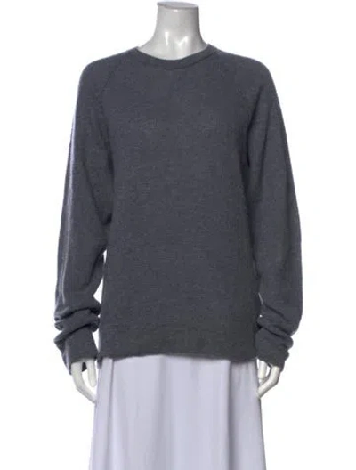 Pre-owned James Perse Cashmere Crew Neck Sweater In Grey