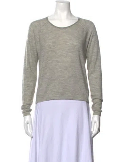 Pre-owned James Perse Cashmere Crew Neck Sweater In Grey