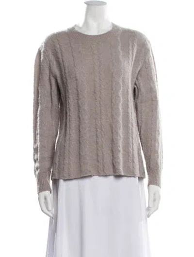 Pre-owned James Perse Cashmere Crew Neck Sweater In Grey