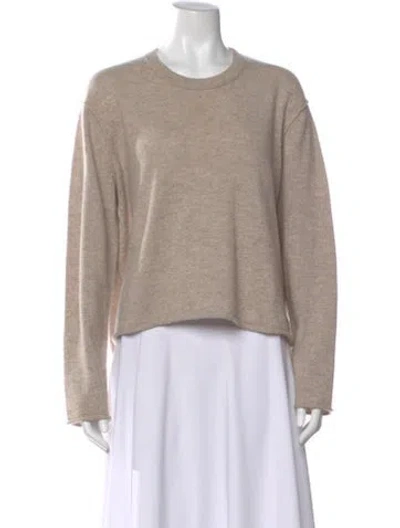 Pre-owned James Perse Cashmere Crew Neck Sweater In Neutral