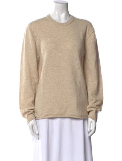 Pre-owned James Perse Cashmere Crew Neck Sweater In Neutral