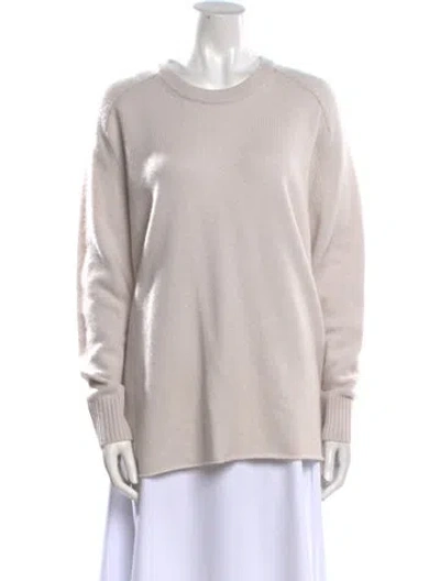 Pre-owned James Perse Cashmere Crew Neck Sweater In Neutral