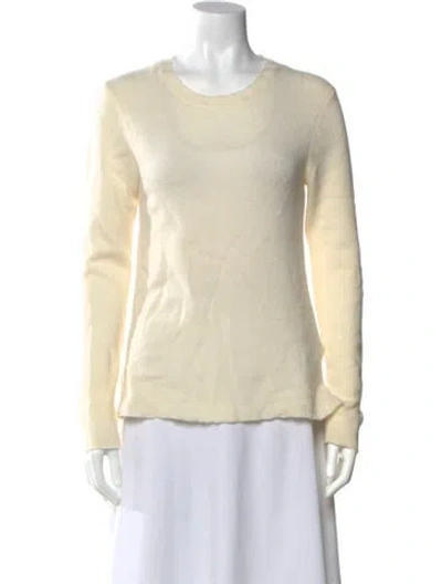 Pre-owned James Perse Cashmere Crew Neck Sweater In Neutral