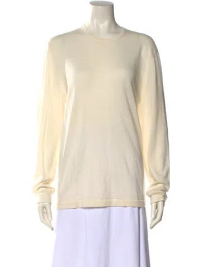 Pre-owned James Perse Cashmere Crew Neck Sweater In Neutral