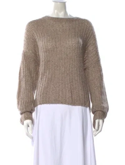 Pre-owned James Perse Cashmere Crew Neck Sweater In Neutral