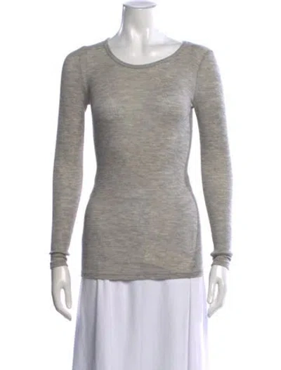 Pre-owned James Perse Cashmere Crew Neck Sweater W/ Tags In Gray