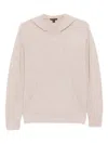 James Perse Cashmere Hooed Pullover In Neutral