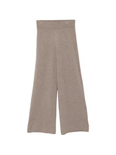James Perse Cashmere Knitted Trousers In Brown