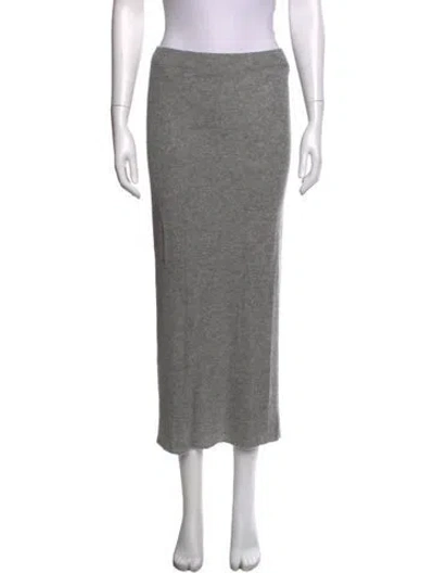Pre-owned James Perse Cashmere Long Skirt In Grey