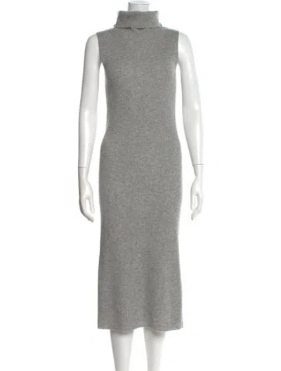 Pre-owned James Perse Cashmere Midi Length Dress In Gray