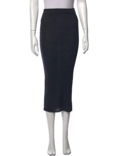 Pre-owned James Perse Cashmere Midi Length Skirt In Black