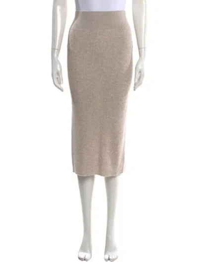 Pre-owned James Perse Cashmere Midi Length Skirt In Neutral