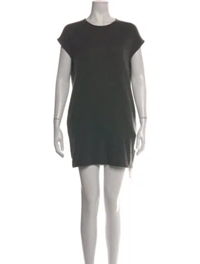Pre-owned James Perse Cashmere Mini Dress In Grey