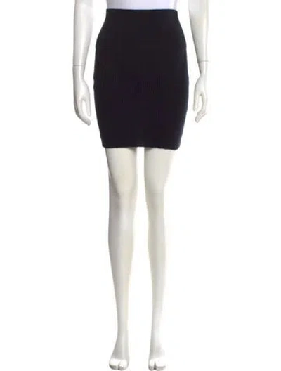 Pre-owned James Perse Cashmere Mini Skirt In Black