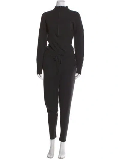 Pre-owned James Perse Cashmere Mock Neck Jumpsuit In Black
