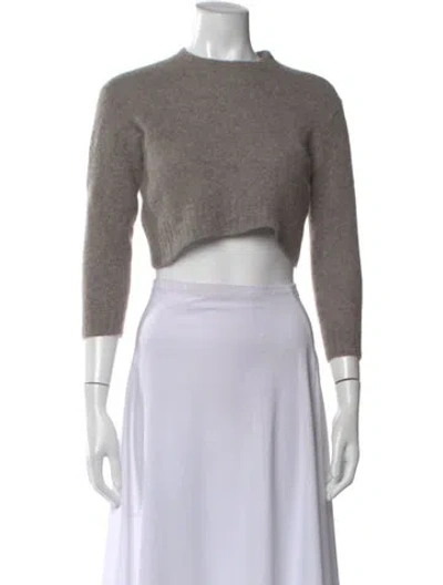 Pre-owned James Perse Cashmere Mock Neck Sweater In Gray