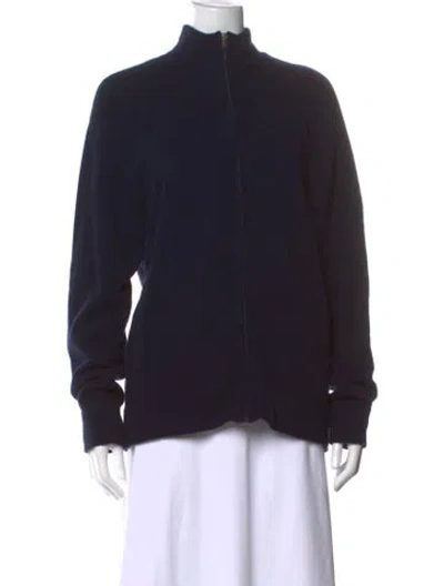 Pre-owned James Perse Cashmere Mock Neck Sweater In Gray