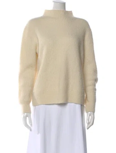 Pre-owned James Perse Cashmere Mock Neck Sweater In Neutral