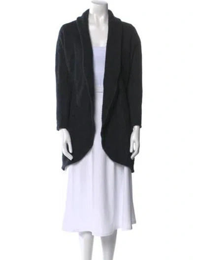 Pre-owned James Perse Cashmere Open Front Sweater In Gray