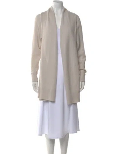 Pre-owned James Perse Cashmere Open Front Sweater In Neutral
