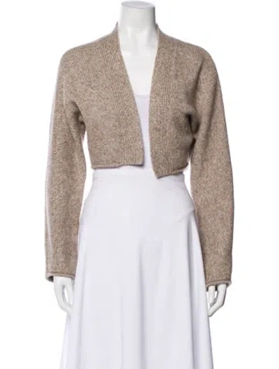 Pre-owned James Perse Cashmere Open Front Sweater In Neutral